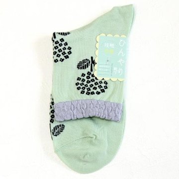 ひんやり靴下（紫陽花）の画像