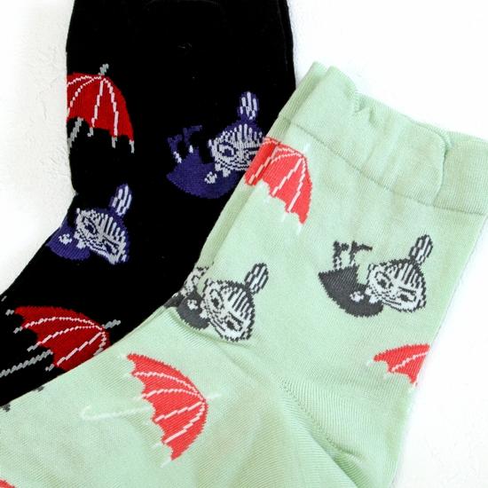 MOOMIN 冷感ソックス（傘とミイ）の画像