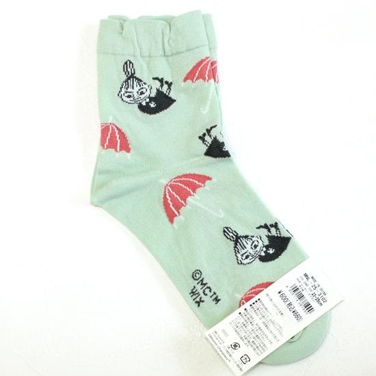 MOOMIN 冷感ソックス（傘とミイ）の画像