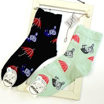 MOOMIN 冷感ソックス（傘とミイ）の画像