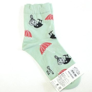MOOMIN 冷感ソックス（傘とミイ）の画像