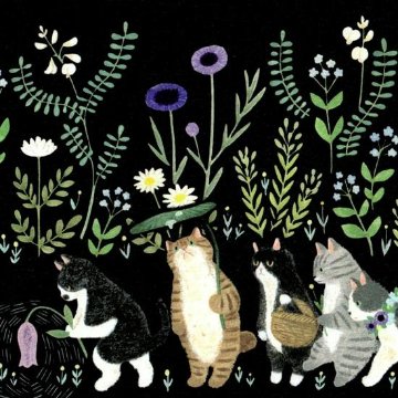 4legs ポストカード（猫の国へのお誘い）の画像
