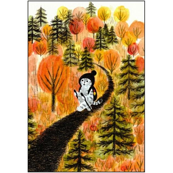 サバトラ旅日記 ポストカード（あき）の画像