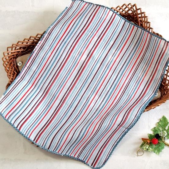 京都くろちく　両面ガーゼはんかち（浅葱色）の画像