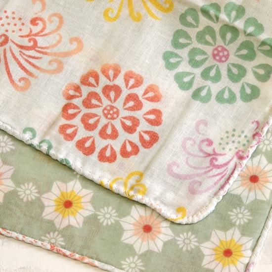 京都くろちく　両面ガーゼはんかち（菊日和）の画像