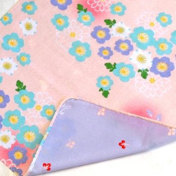 京都くろちく　両面ガーゼはんかち（瑠璃唐草）の画像