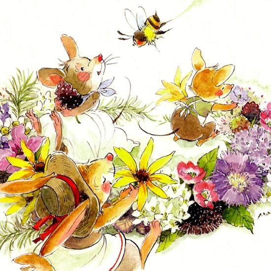 いなとめ まきこ ポストカード（Wreath making）の画像