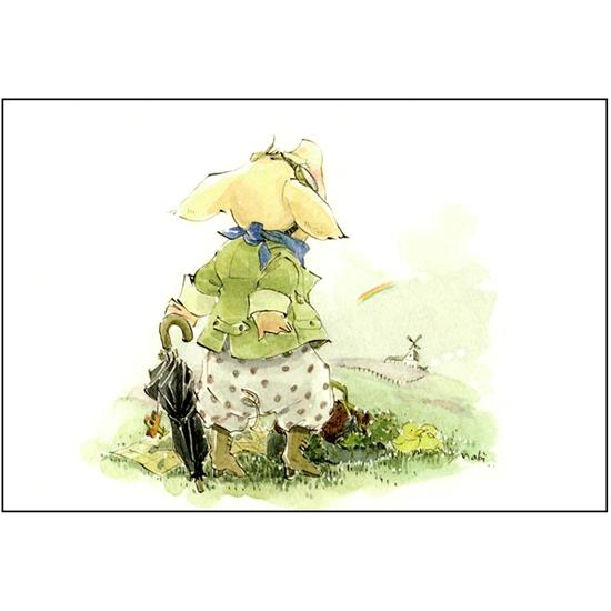 いなとめ まきこ ポストカード（雨の日が好き）の画像