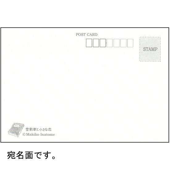 いなとめ まきこ ポストカード（雪割草と小さな恋）の画像