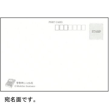 いなとめ まきこ ポストカード（雪割草と小さな恋）の画像