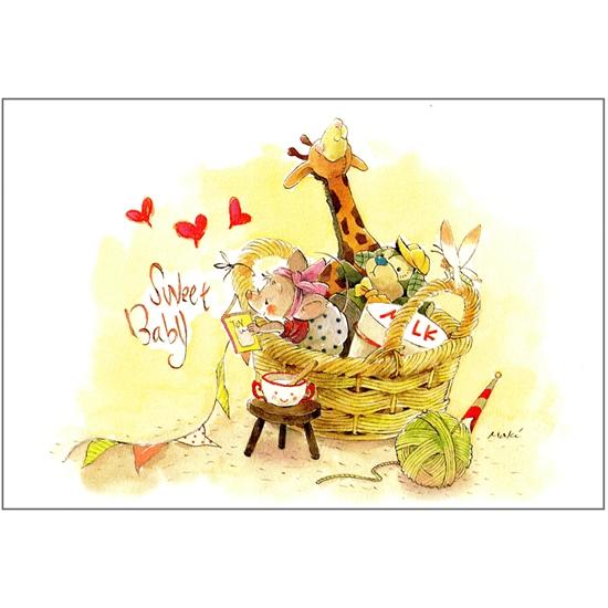 いなとめ まきこ ポストカード（Sweet baby）の画像