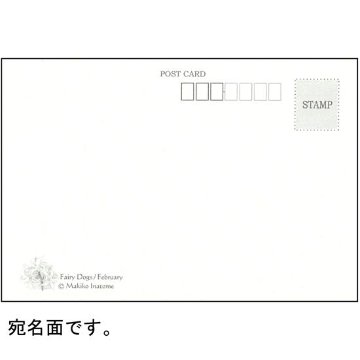 いなとめ まきこ ポストカード（Fairy Dogs/February）の画像