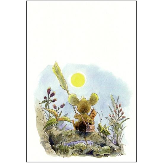 いなとめ まきこ ポストカード（ユルリ/秋の月夜）の画像