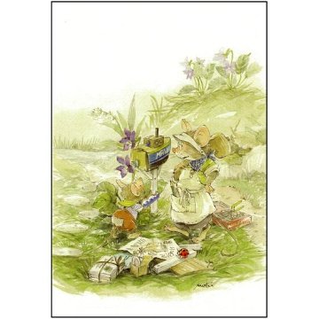 いなとめ まきこ ポストカード（春メールボックスを作ろう）の画像