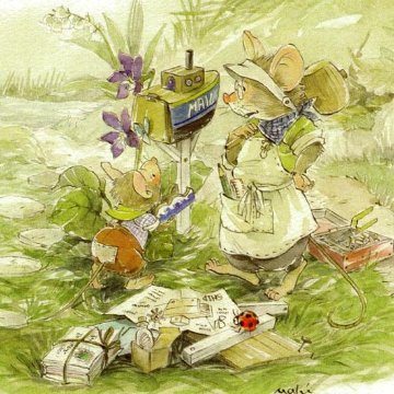 いなとめ まきこ ポストカード（春メールボックスを作ろう）の画像