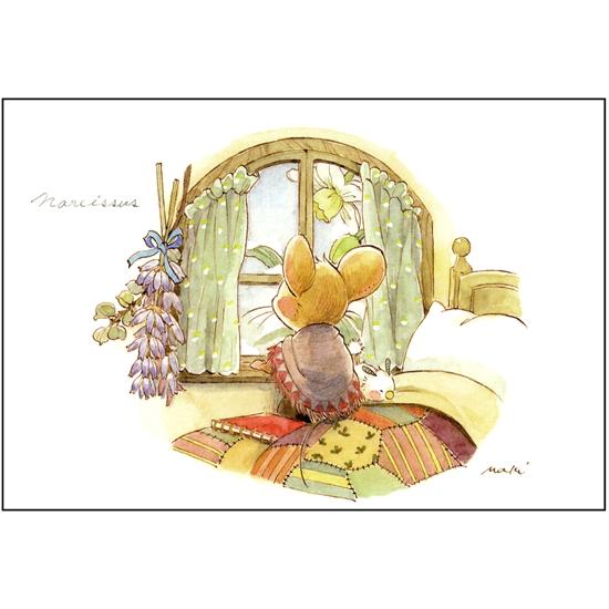 いなとめ まきこ ポストカード（ユルリ/スイセン）の画像