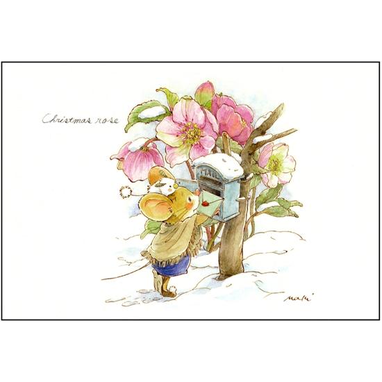 いなとめ まきこ ポストカード（ユルリ/クリスマスローズ）の画像