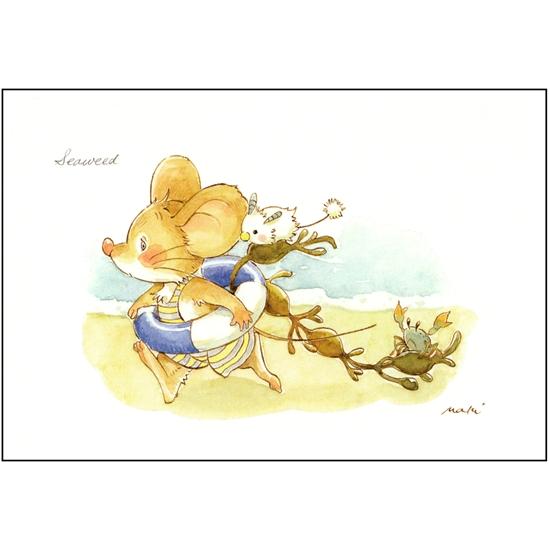 いなとめ まきこ ポストカード（ユルリ/海藻）の画像