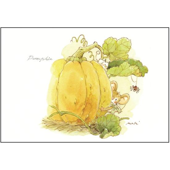 いなとめ まきこ ポストカード（ユルリ/カボチャ）の画像
