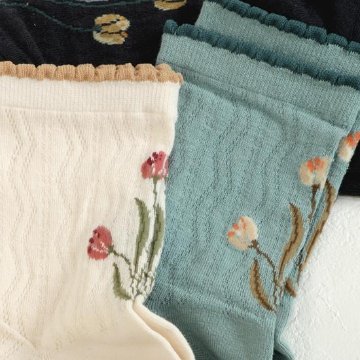 あなたに優しい靴下（メッシュ　チューリップ）の画像