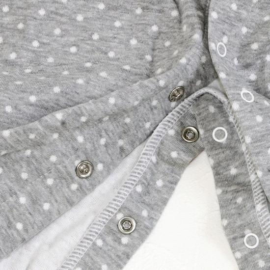 【訳あってお買い得！】coco walk ドットロンパース　70cmの画像