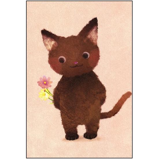 菜生　ポストカード（きみとぼくのコスモス・猫）の画像