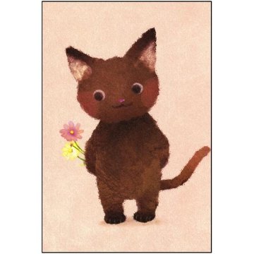 菜生　ポストカード（きみとぼくのコスモス・猫）の画像