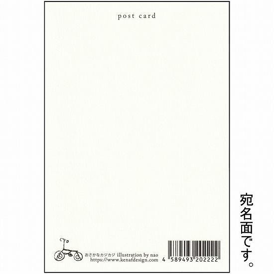 菜生　ポストカード（冬のチョコミント・猫）の画像