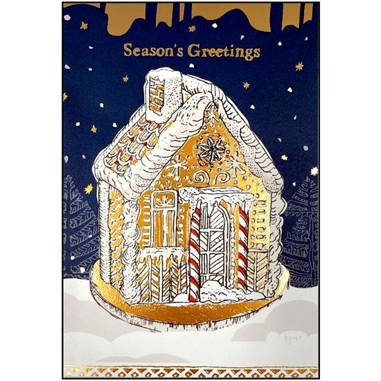 いのうえ彩　クリスマスポストカード（ヘクセンハウス）の画像