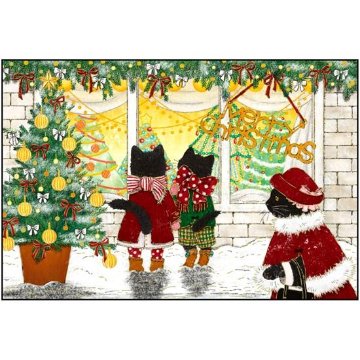 茜ことこ　クリスマスポストカード（ねこ）の画像