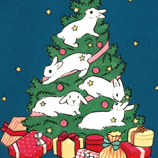 森山標子 クリスマスポストカード（ツリー）の画像