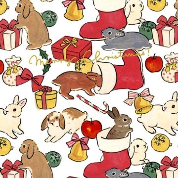 森山標子 クリスマスポストカード（総柄）の画像