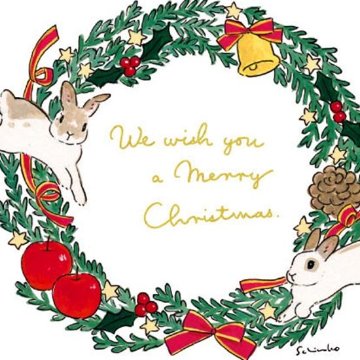 森山標子 クリスマスポストカード（リース）の画像
