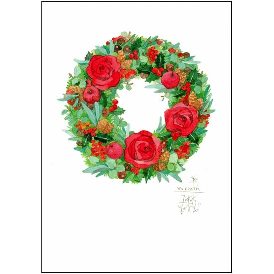 三好貴子 ポストカード（wreath 花輪）の画像