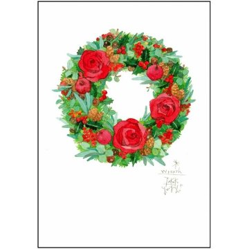 三好貴子 ポストカード（wreath 花輪）の画像
