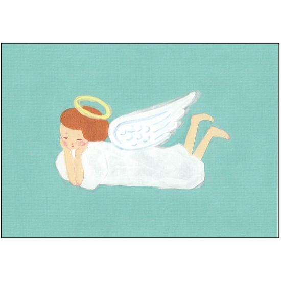 ひらいみも ポストカード（天使：頬杖）の画像
