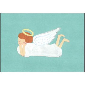 ひらいみも ポストカード（天使：頬杖）の画像