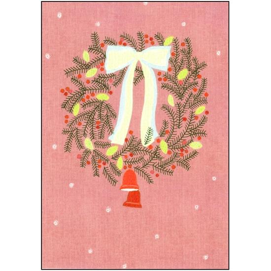 ひらいみも ポストカード（リース：リボンとベル）の画像