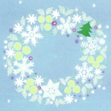 ひらいみも ポストカード（リース：ホワイト）の画像