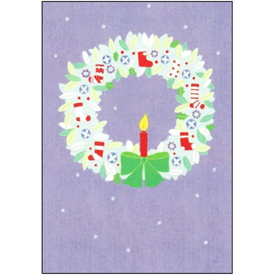 ひらいみも ポストカード（リース：靴下）の画像