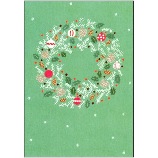 ひらいみも ポストカード（リース：オーナメントボール）の画像