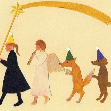 西淑 クリスマスポストカード（行進）の画像