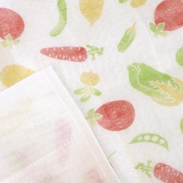 蚊帳の夢　絵便りふきん（野菜）の画像