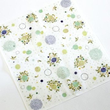 蚊帳の夢　絵便りふきん（ボタニカル）の画像