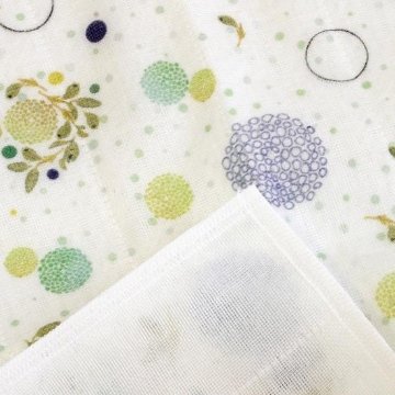 蚊帳の夢　絵便りふきん（ボタニカル）の画像