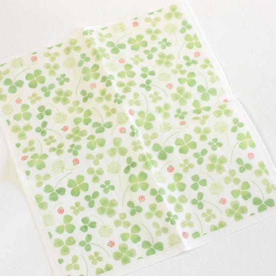 蚊帳の夢　絵便りふきん（クローバー）の画像