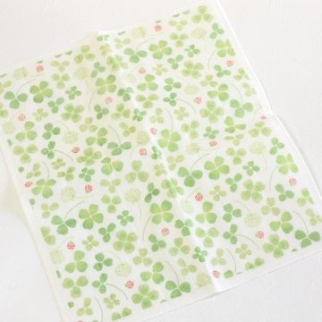 蚊帳の夢　絵便りふきん（クローバー）の画像