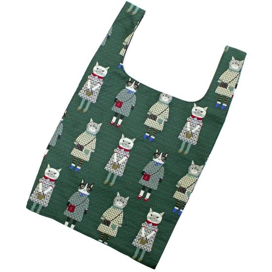 パーラーすずらん堂　ゴブラン織りサブバッグ おめかしさん（モスグリーン）の画像