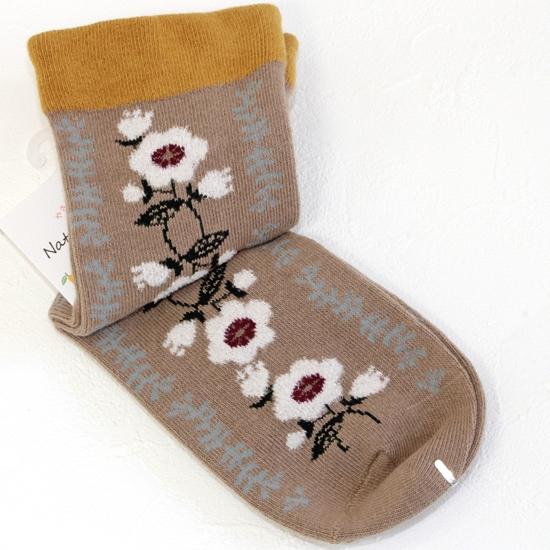 Natural Collection ソックス（モールサイド花柄）の画像