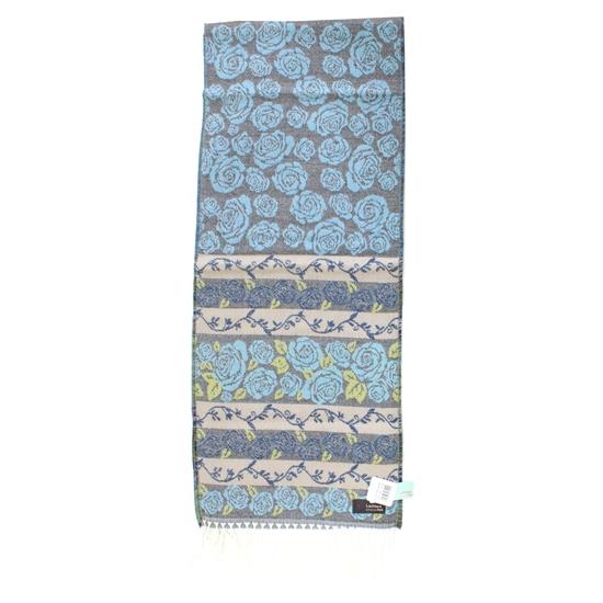 ラシクモア　フランス製マフラー（ローズボーダー）ペールスカイの画像